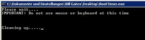 BootTimer.exe misst die Dauer des Windows-XP-Starts