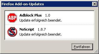 Firefox hat neue Add-on-Updates installiert. Fortfahren oder was? Firefox hat neue Add-on-Updates installiert. Fortfahren oder was?