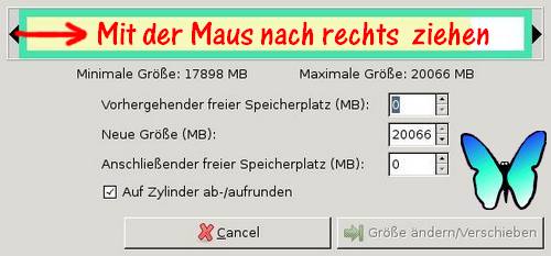 Systempartition vergrößern mit GParted -Bild 3