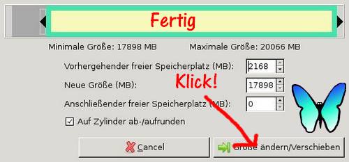 Systempartition vergrößern mit GParted -Bild 4