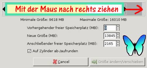 Systempartition vergrößern mit GParted -Bild 10