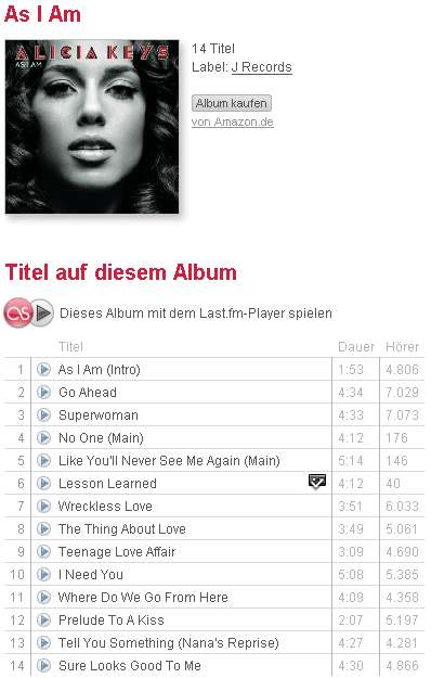 Alicia Keys - As I Am bei Last.fm