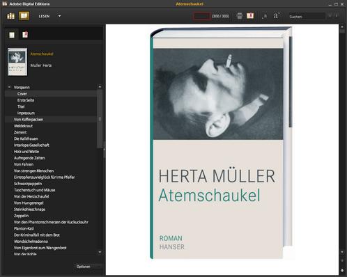 Atemschaukel von Herta Müller, Gewinnerin des Literatur-Nobbelpreises 2009