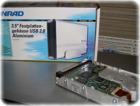 3.5'' Festplattengehäuse USB 2.0 Aluminium
