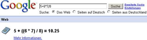 Google-Taschenrechner