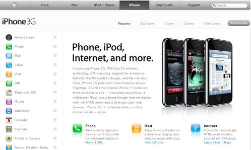 iPhone 3G (c) apple.com