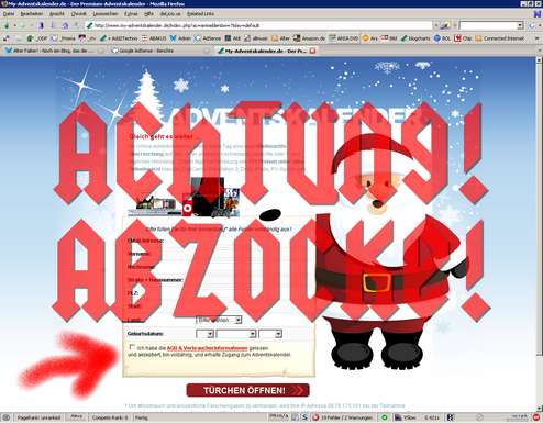 my-adventskalender - leise rieselt das Geld. Abzocke im Advent