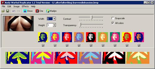 Andy WarholReplicator - hübsche Foto-Freeware bei Foto-Freeware.de