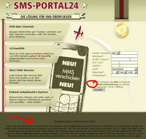 Abzocke SMS-PORTAL24