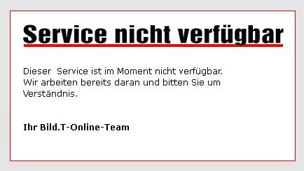Bild offline: Service nicht verfügbar Wenn Bild Online mal offline ist